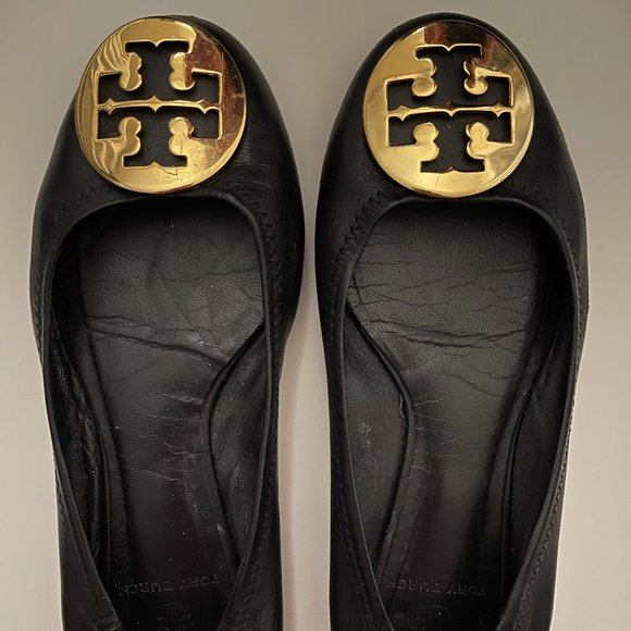 Minnie Tory Burch Ballet Flats in black, size 5.5 - Picture 1 of 4